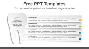 Modèle Powerpoint gratuit pour la dent de texture de papier