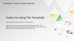 Free Powerpoint Template for Quarterly Gantt Chart