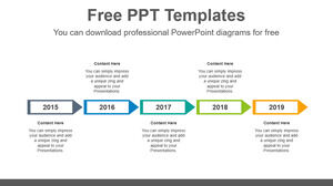 Free Powerpoint Template for Horizontal alignment arrows