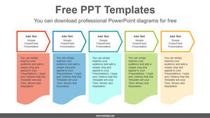 Free Powerpoint Template for Communication flow chart