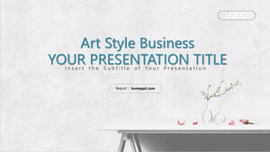 Modello PowerPoint gratuito per affari in stile artistico