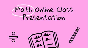 數學在線課程。 免費PPT模板和谷歌幻燈片主題