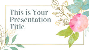 Aquarelle florale. Modèle PowerPoint gratuit et thème Google Slides