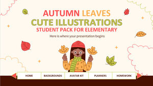 Autumn Leaves Cute Illustrations - Paket Siswa untuk SD