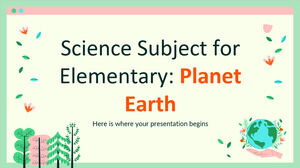 Materie scientifiche per la scuola elementare: Pianeta Terra