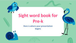 Sight Word Book per Pre-K