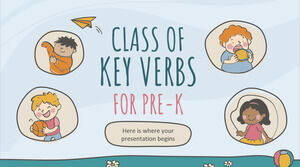 Classe de verbes clés pour le pré-K
