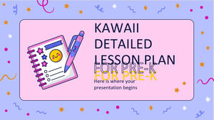 Piano di lezione dettagliato Kawaii per l'asilo
