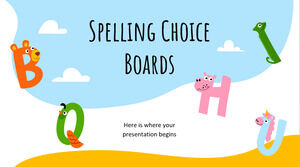 Spelling Choice Boards