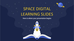 Diapositives d'apprentissage numérique de l'espace