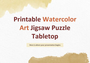 Printable Watercolor Art Jigsaw Puzzle Tabletop