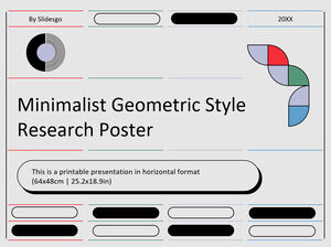 Affiche de recherche de style géométrique minimaliste