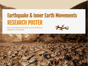 Affiche de recherche sur les tremblements de terre et les mouvements terrestres intérieurs