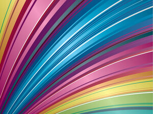 Colorful Rainbow Stripes Powerpoint Templates