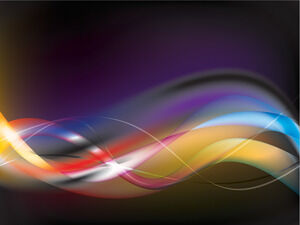 Abstract Colourful Light Waves Powerpoint Templates