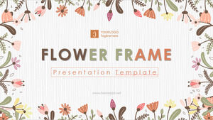 Flower Frame Powerpoint Templates