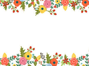可愛的花卉 Powerpoint 模板