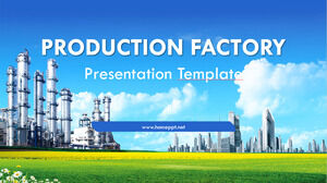 Modelos de PowerPoint de fábrica de produção
