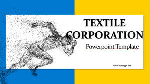 Templat PowerPoint Perusahaan Tekstil