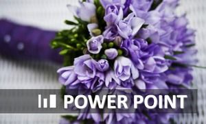 Violet Flower Art Background PPT