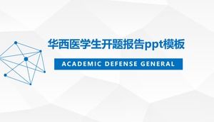 Les étudiants en médecine de l'ouest de la Chine ouvrent le modèle de rapport ppt