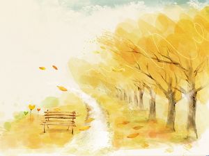 couleur d'automne - image de fond d'aquarelle coréenne