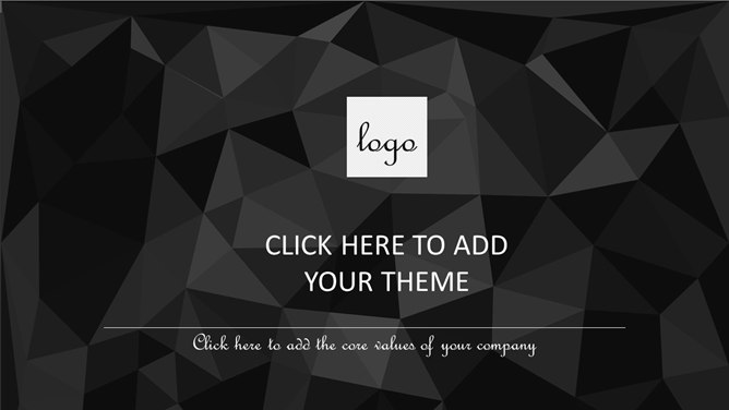Black Low polygon general background PPT Templates