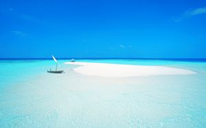 Blue Clear Beach ppt background