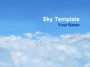 Cielo blu e nuvole bianche template ppt