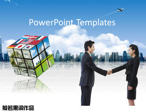 Business exchange cooperation ppt templateBusiness exchange cooperation ppt template