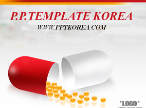 Capsule Drugs Deep Gray Red Work Report ppt Template