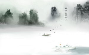 Chinese wind high clear watermark wallpaper background picture (below)