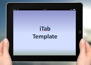 Content in the ipad show ppt template