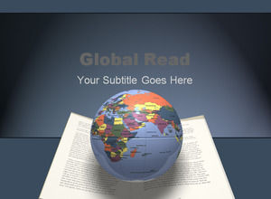 Globe book education industry ppt template