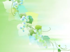 葡萄葉片優雅風的綠色背景的幻燈片