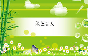 Green Spring PPT dinamica Film Template Scarica