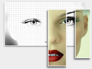Image stereo transformation effects ppt template