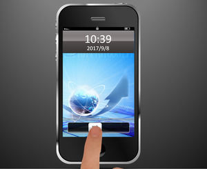 iphone phone unlock effects animation ppt template
