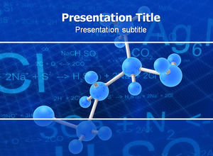 Molecular structure diagram Chemical formula Biotechnology ppt template
