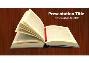 Open a book of information ppt template