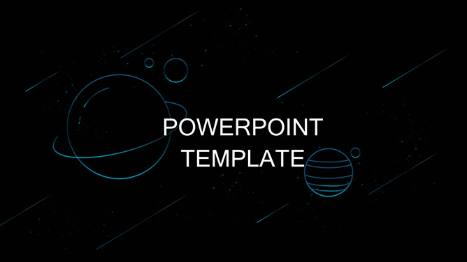 Planet of the universe dynamic meteor PPT Templates