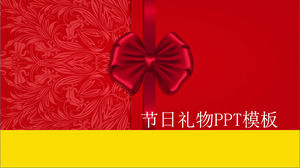 regalo di festa rituale festivo template ppt rosso cinese