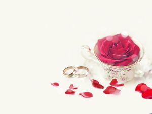 Rose Anelli Slideshow Romantic Background Immagini