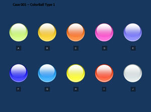 Round crystal button icon ppt material template (18 sets)