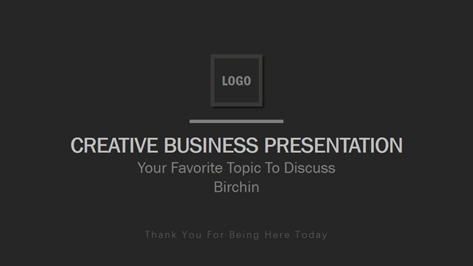 Simple and elegant black and gray Business PPT template