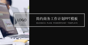 Simple cool black general business work plan ppt template