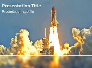 Spacecraft launch aerospace technology ppt template