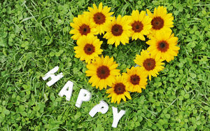 Sunflower spells the background of love slides