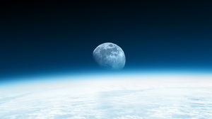 The vast universe of beautiful moon close-up high-definition background picture