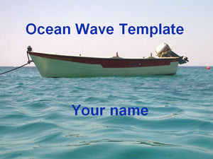Wandering boat ppt template